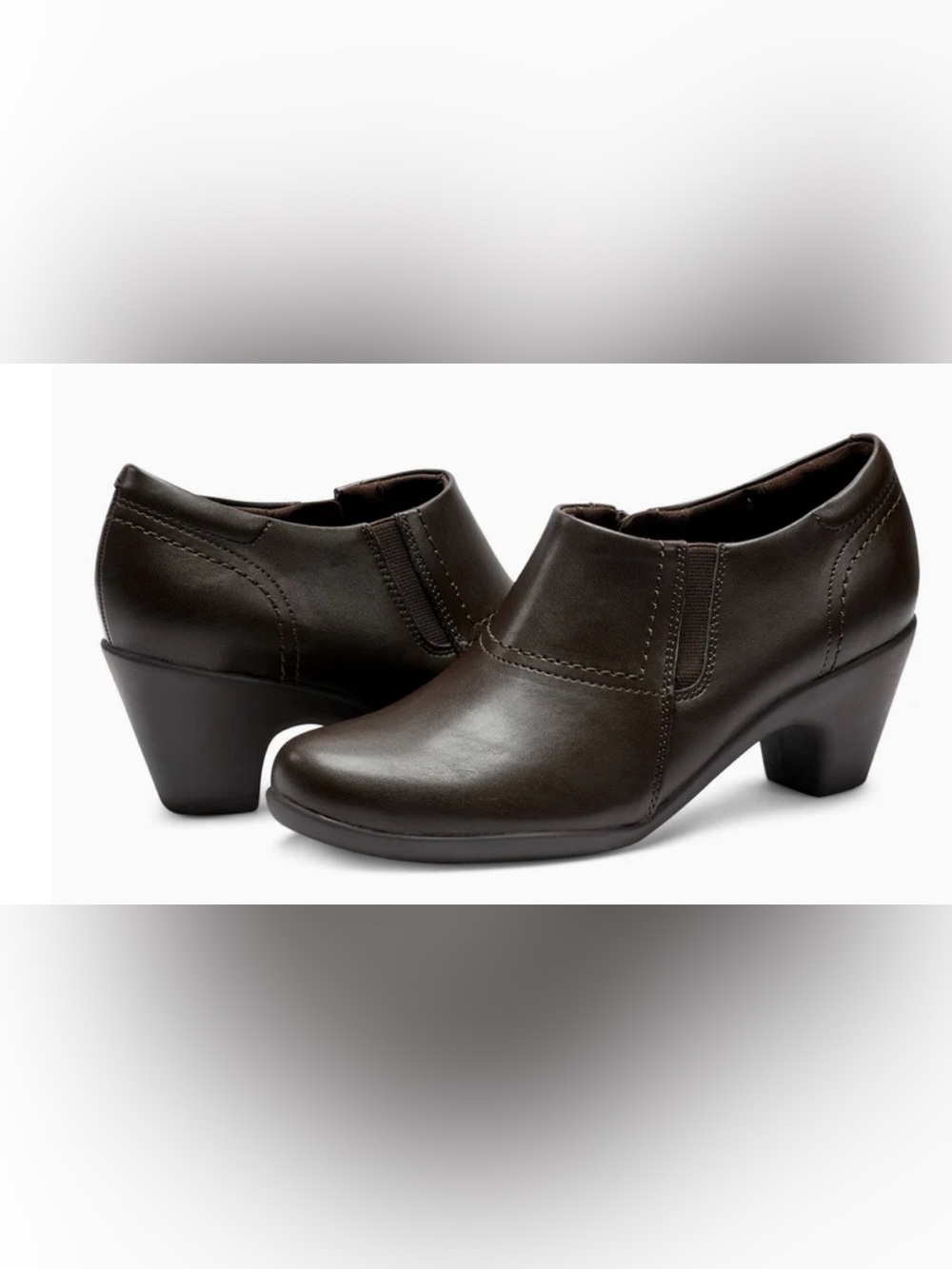 Easy Spirit Women's Caine Brown Slip-On round toe ankle shooties